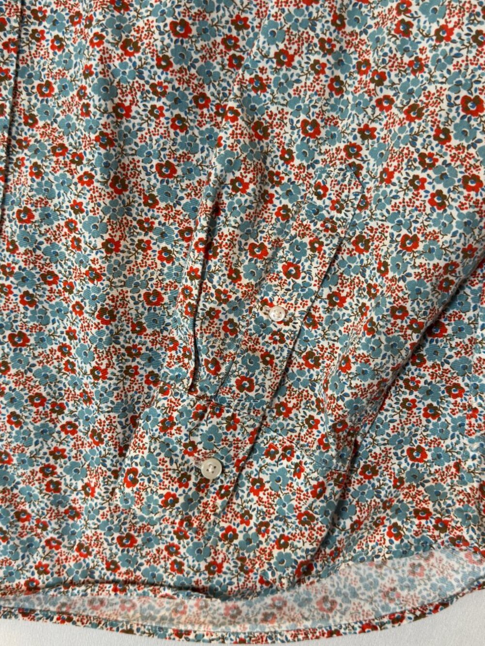J. Crew Secret Wash Stretch Slim Men's L Floral Button Up Shirt Long Sleeve - Picture 2 of 10